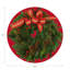 Christmas Wreath Vegan Leather Round Pebble Placemat-315684874