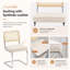 Chaises de salle à manger de 19,3 po en rotin moderne, velours et structure en métal (ensemble de 4) Chaises de salle à manger de 19,3 po en rotin moderne, velours et structure en métal (ensemble de 4)-127658165-127658167