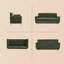 Causeuse à accoudoirs carrés de 66 po, canapé en chenille de style Mid-Century moderne avec structure en fer renforcé pour le salon, assemblage facile-391550471