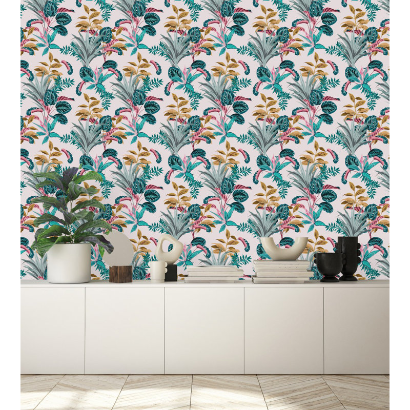 Kishmat Floral Wall Mural, 2.08' W x 10.42' L
