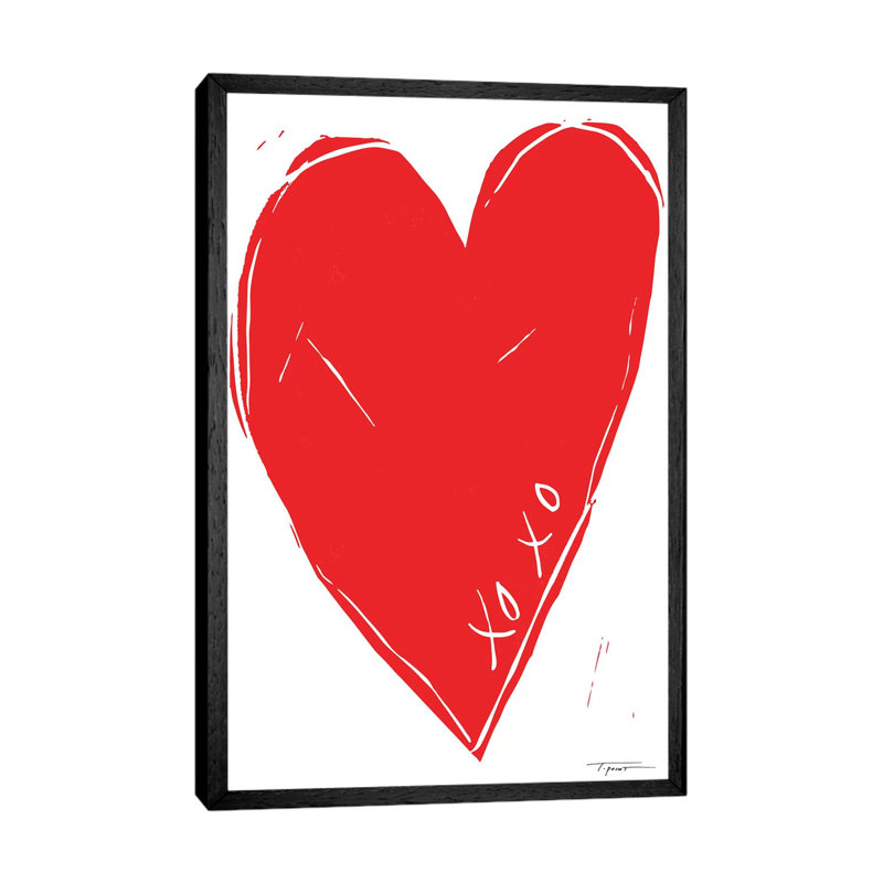 XOXO Heart by Statement Goods - Gallery-Wrapped Canvas Giclée on Canvas, Black Framed, 152.5 cm H x 101.5 cm W