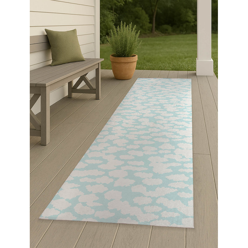 Animal Splat Non-Slip Outdoor Rug, Runner 2'6" x 8'