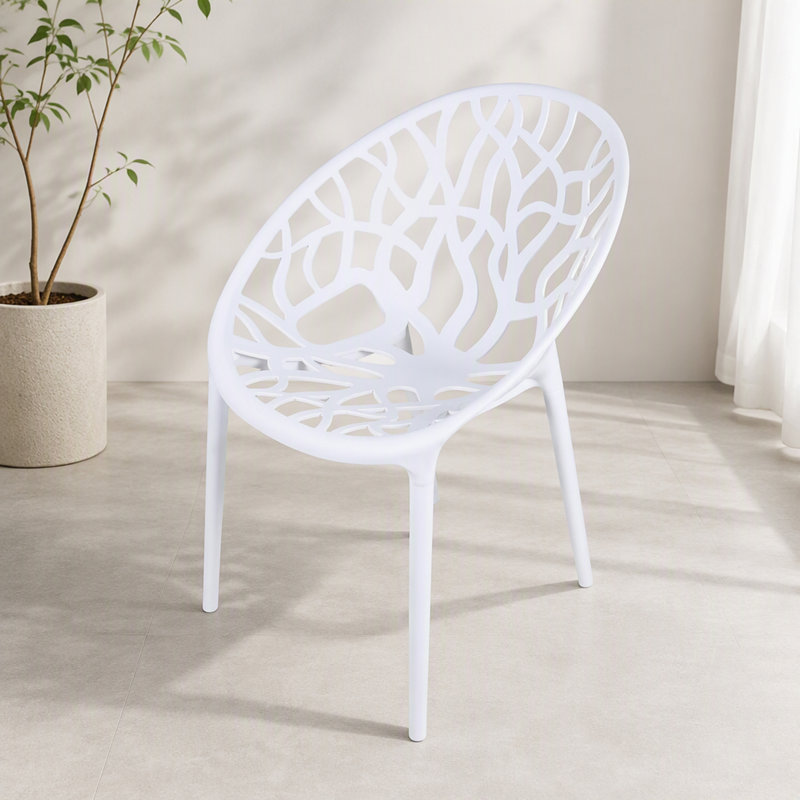 Chaises de salle à manger en plastique avec pattes en métal, design moderne et transparent