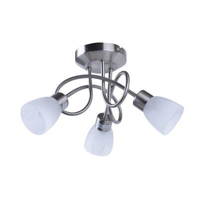 Wigley Frosted Glass Semi Flush Mount