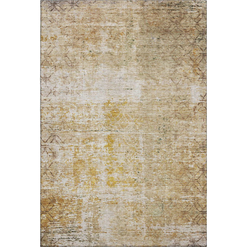 Premium Machine Washable Jacoby AMF1169 Geometric Rug, Rectangle 10' x 14'