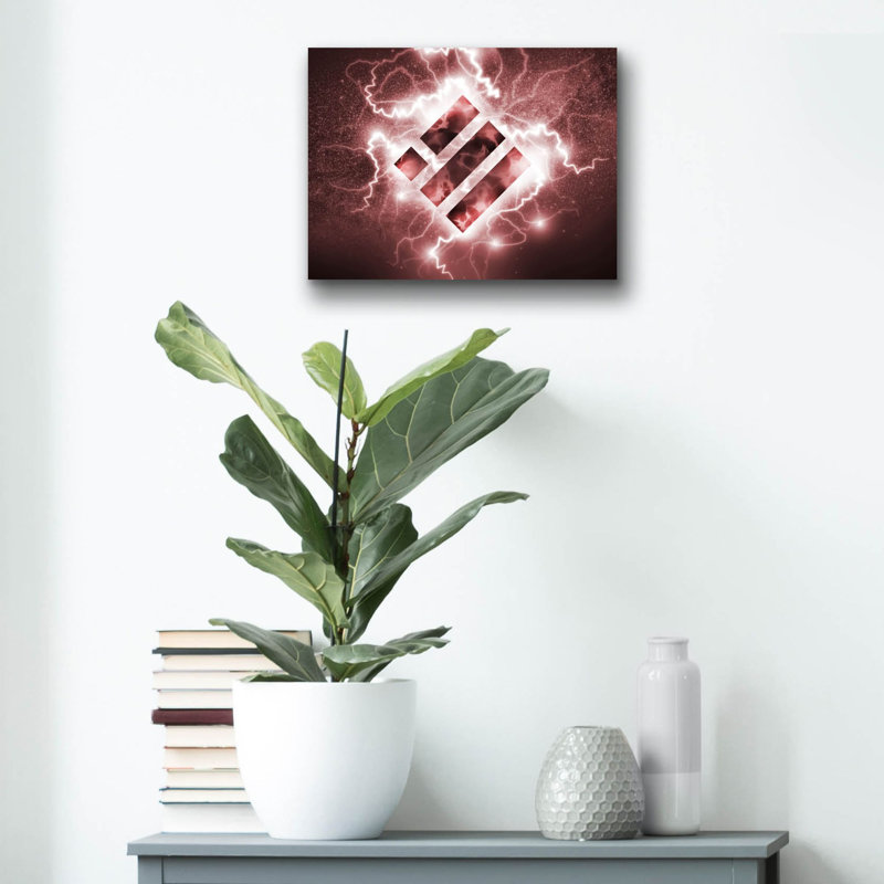 «Crypto Eclipse Binance Bnb» par Epic Portfolio, art mural en verre acrylique, H 12 po x l 16 po x P 0,13 po