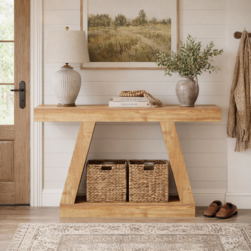 Console de 55,12 po, Brun naturel