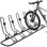Support à vélos de plancher pour 5 vélos, conception de freins à disque et de dérailleurs Safeguard, support à vélos imperméable