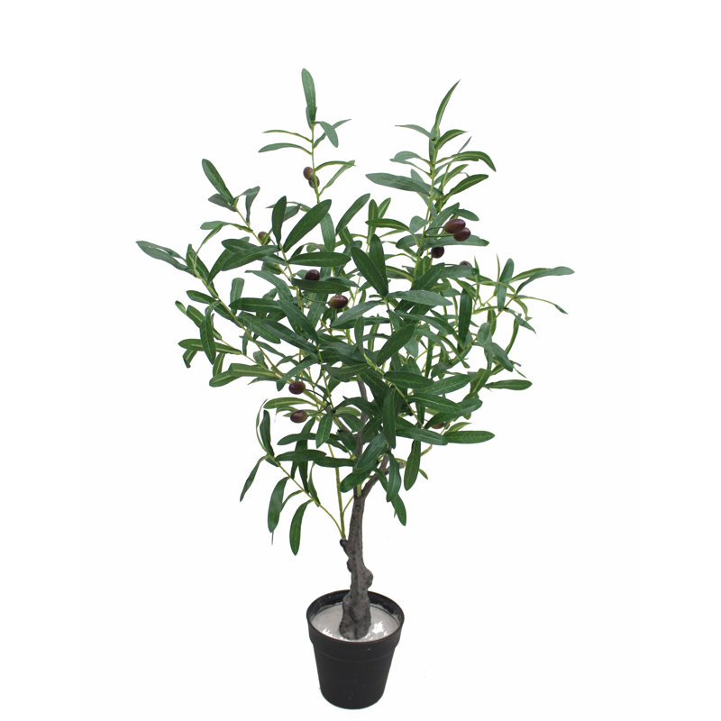 Faux Olive Tree Plant in Pot, 85"H x 50"W