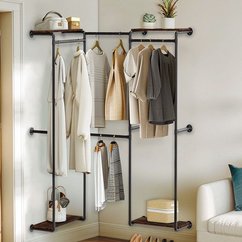 Adetoyosi 185cm Industrial Pipe Clothing Rack
