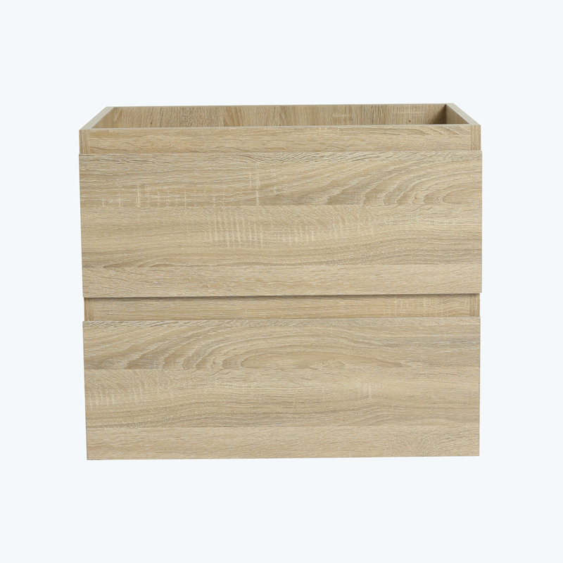Base de meuble-lavabo simple mural 23,38 po seulement, Chêne clair