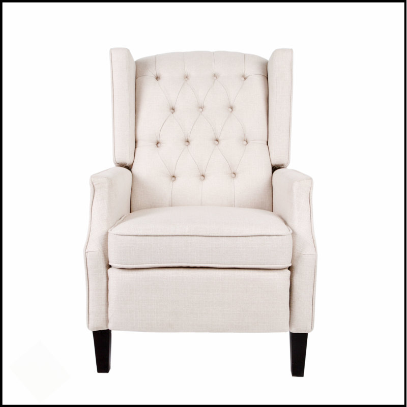 Luxueux fauteuil inclinable rembourré avec positions réglables pour un confort ultime et un style moderne, Tissu beige