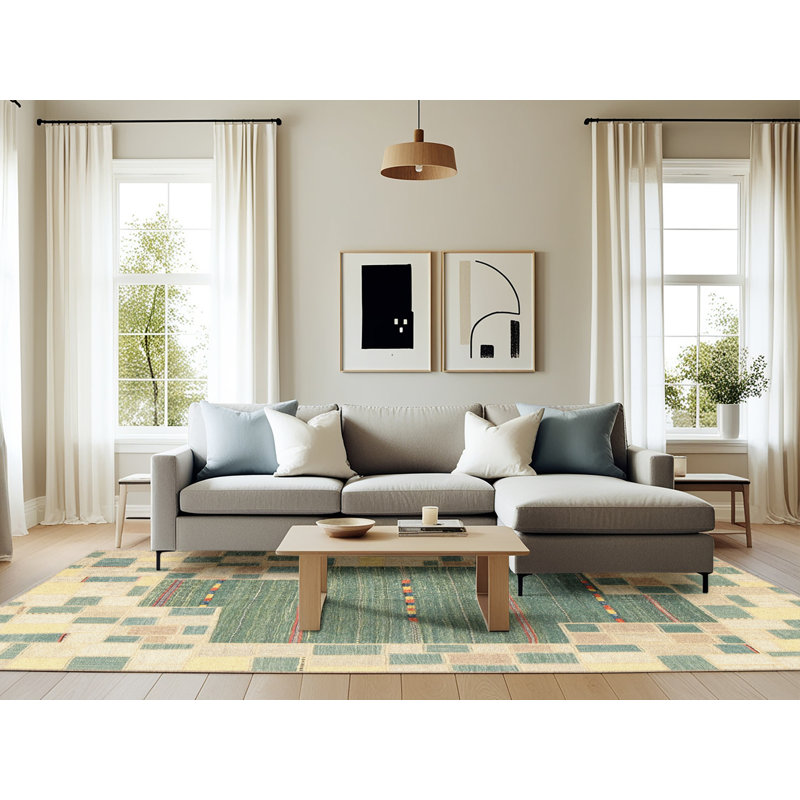 Abstract Indoor Rug, Rectangle 6' x 9'