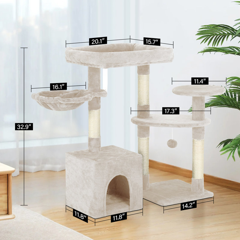 Arbre à chat 33 "Chuipek, Beige