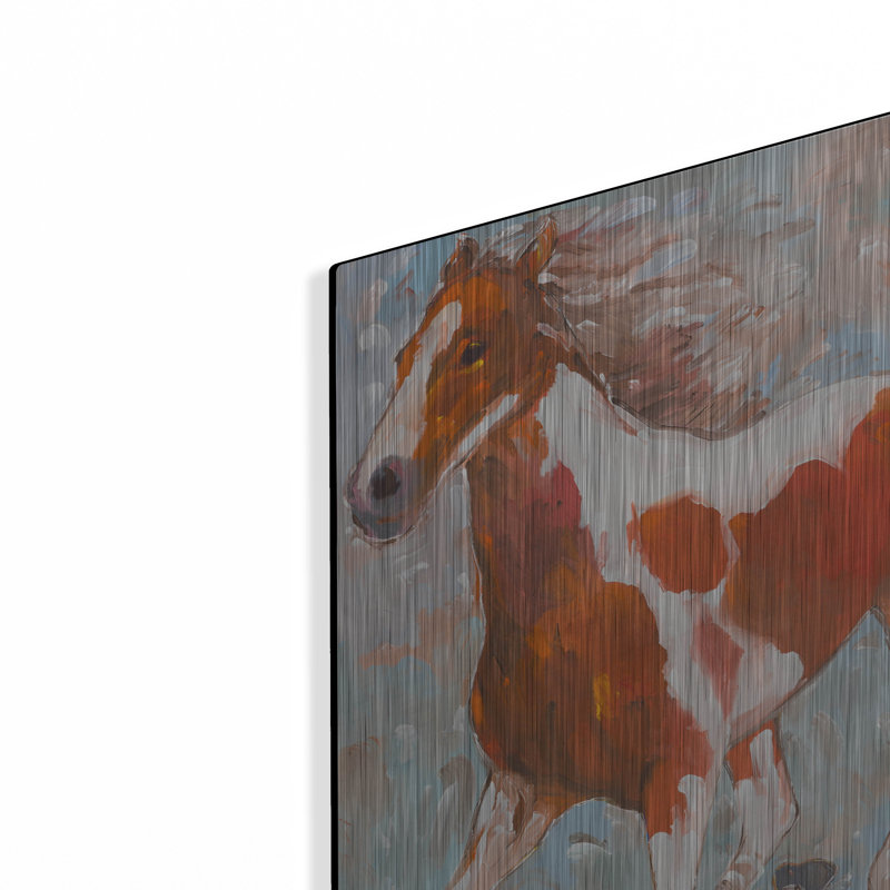 «Painted Horse» par Hooshang Khorasani, H 16 po x l 12 po