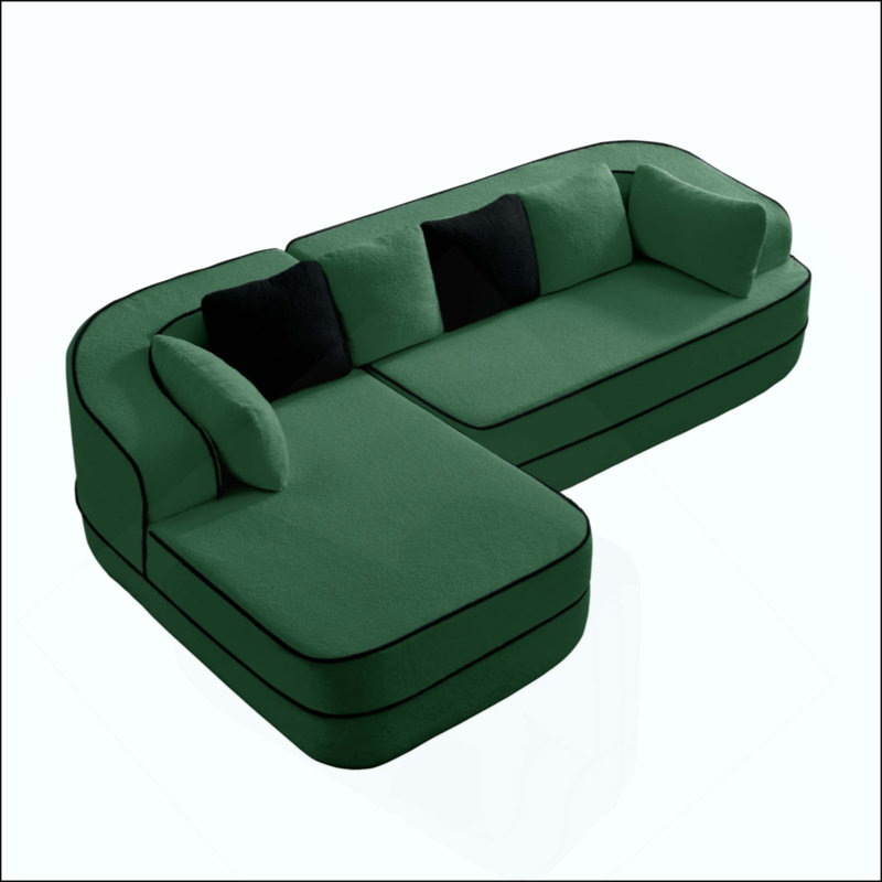 Canapé en peluche à densité élevée 32D Teddy, Vert