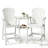 HDPE Tall Adirondack Chair Set with Removable Double Trays (Set of 2)-565456633