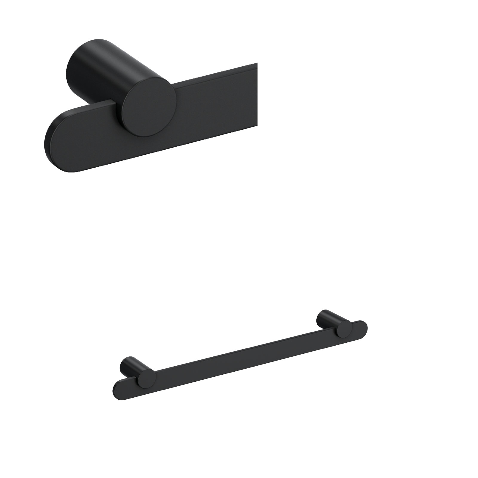 Eclissi Towel Bar, 1.62" H x 17.72" L x 2.16" D, Matte Black