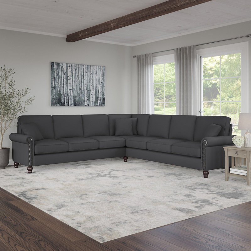 Canapé modulaire Atifah, Gris anthracite, H 36 po x l 99 po x P 99 po