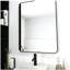 Miroir de salle de bain 24 po x 32 po avec cadre en aluminium noir