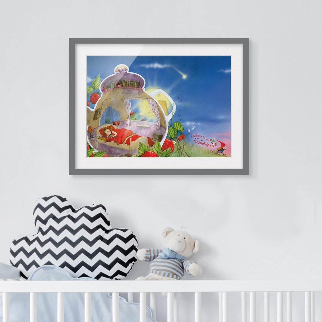 Gerahmtes Poster Sleep Well Strawberry Fairy