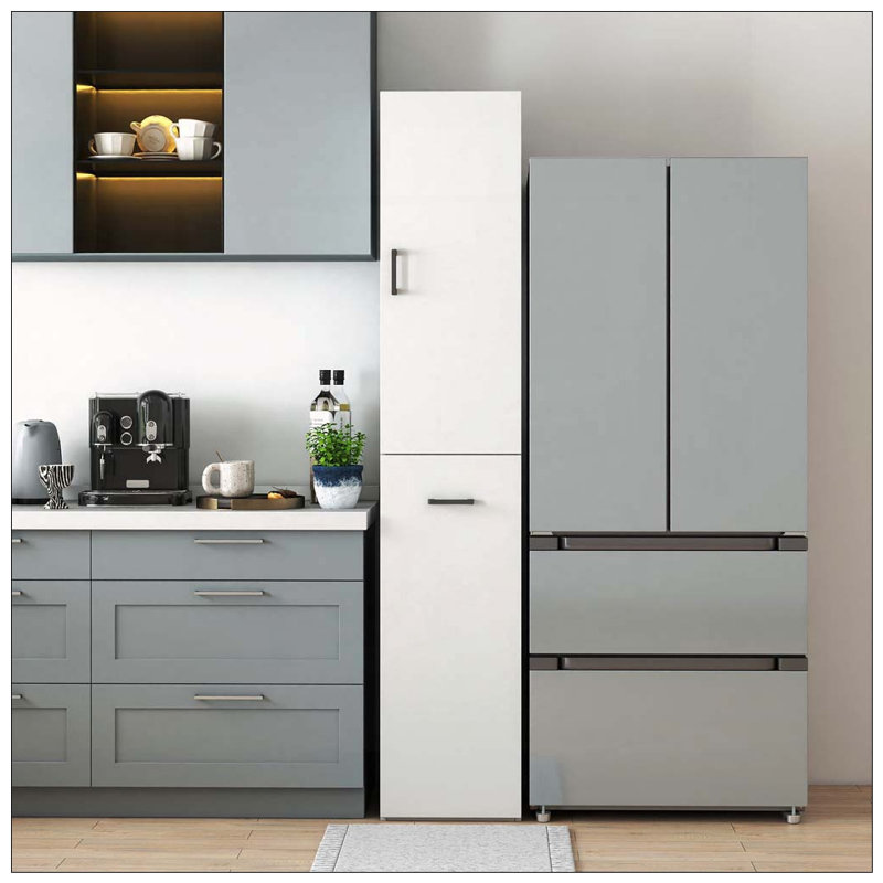 Armoire de cuisine avec tablette coulissante à 3 niveaux
