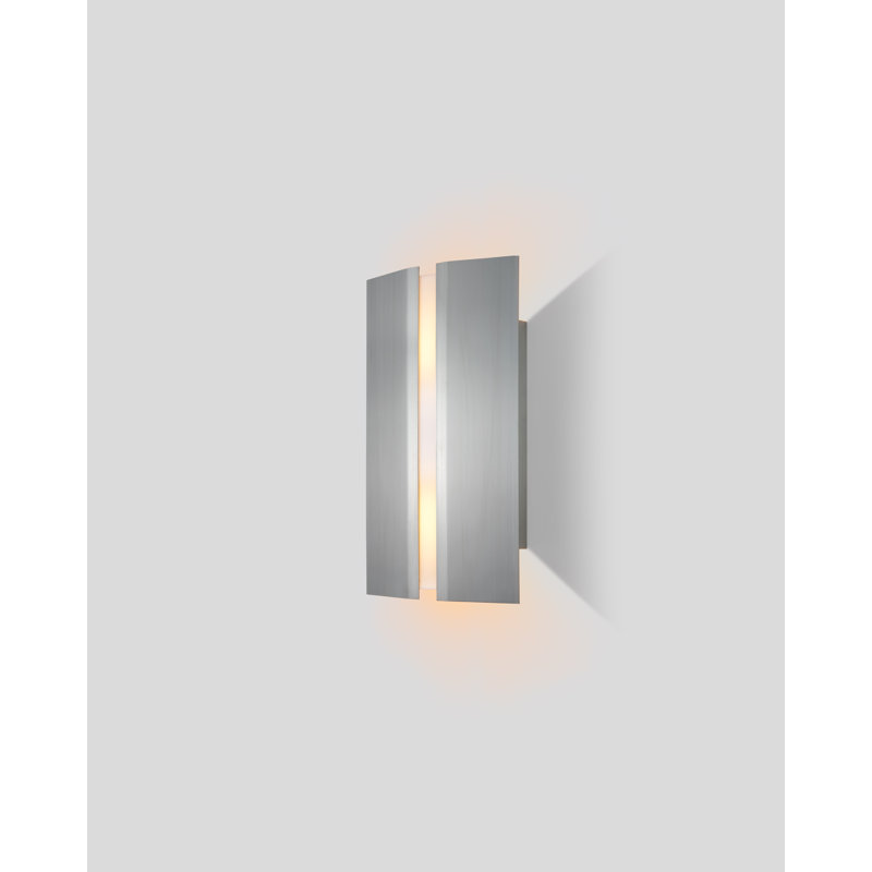 Rima 1 - Light LED Flush Mounted Sconce, Marine Grade Brushed Stainless Steel, 2700K, 1130