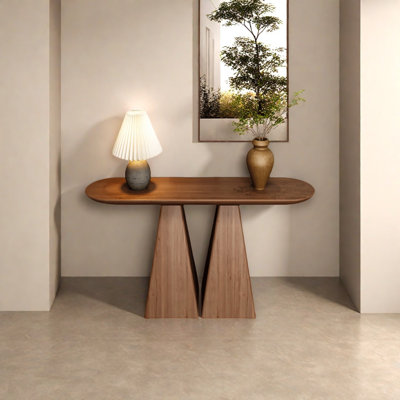 Retro Minimalist Art Solid Wood Console Table