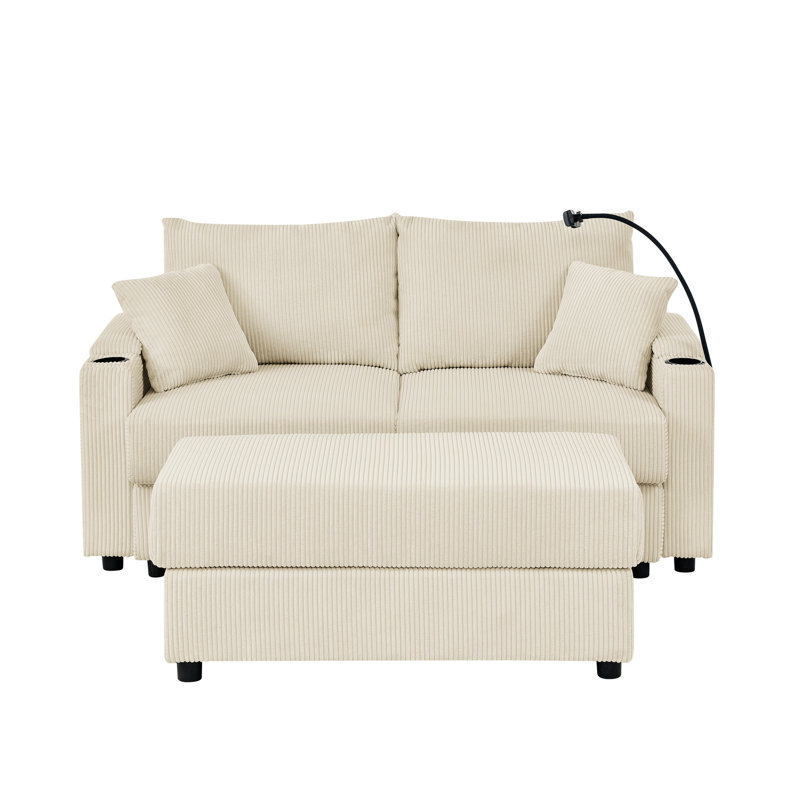 Canapé moderne avec rangement, Beige