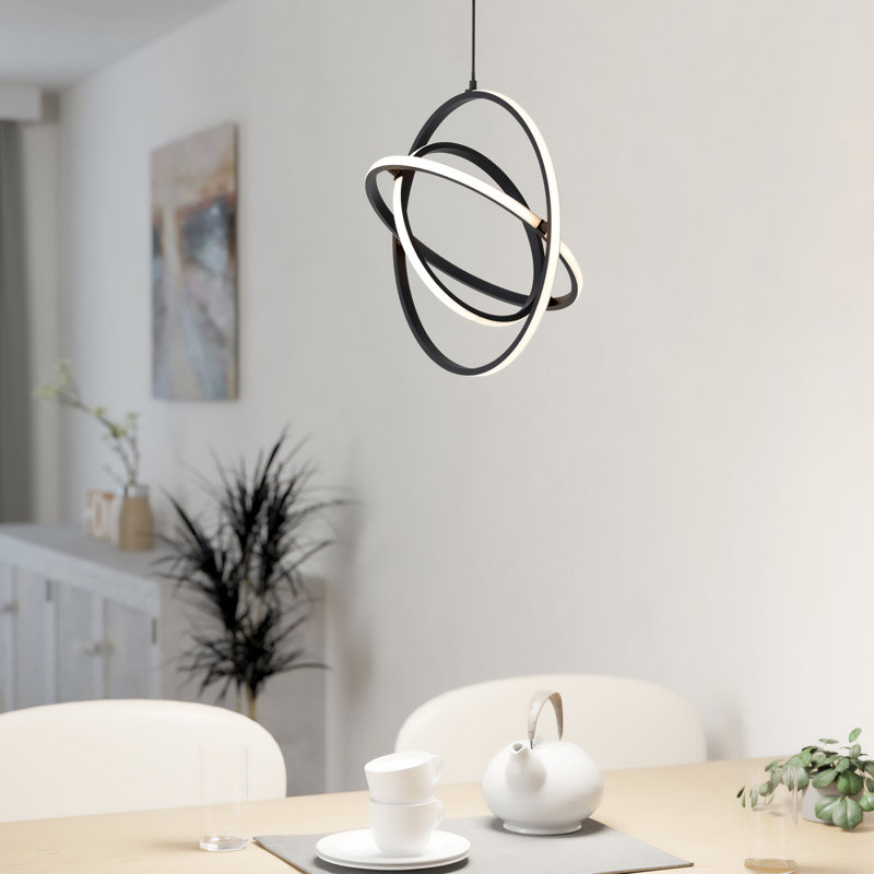Maurin 1 - Light Satin Black LED Single Pendant