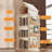 Beige Modern Solid wood rotating bookshelf