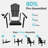 Dareona Set Of 4 Hdpe Stackable Adirondack Chairs With Cup Holders, All-Weather Outdoor Patio Chairs-432928113-423456775
