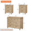 Ensemble de commode et table de chevet 3 pièces 3 pièces, chêne