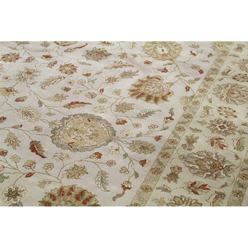 Tapis beige et beige noué à la main de haute qualité