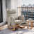 Toile de jute gris foncé avec repose-pieds