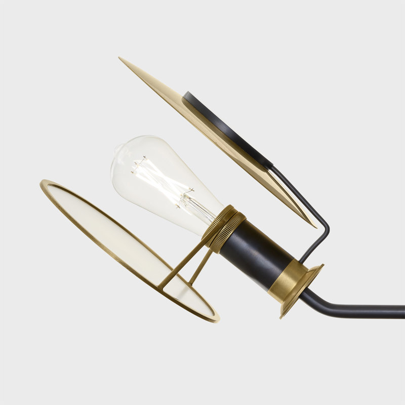 Thomas O'Brien Osiris Large Reflector Chandelier, Bronze/Hand-Rubbed Antique Brass, 21.5" H x 54" W x 54" D