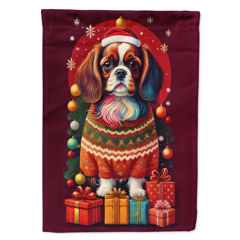 Drapeau de maison de Noël en polyester double face H 40 po x l 28 po