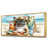 Toile avec cadre flottant or