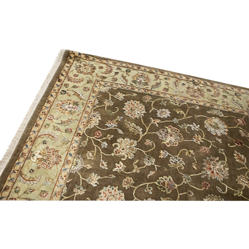 Handmade Silk and Wool Area Rug