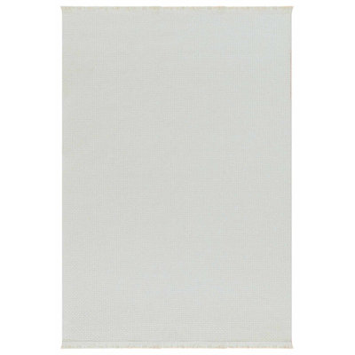 Tapis crème en osier rustique lavable à la machine antidérapant