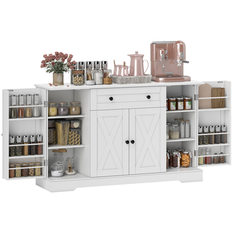 Buffet 54 po, armoire de cuisine, blanc