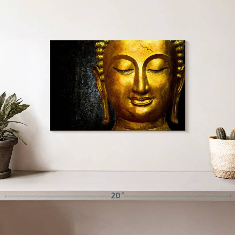 Adella Golden Buddha Statue, 8" H x 12" W