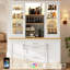 Kitchen Cabinet With Led, 3 Drawers And 4 Doors White