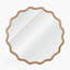 Miroir décoratif rond en bois naturel ondulé de 36 po de couleur bois naturel, pour chambre à coucher, salle de bain, salon, entrée-1002783116-1002783117