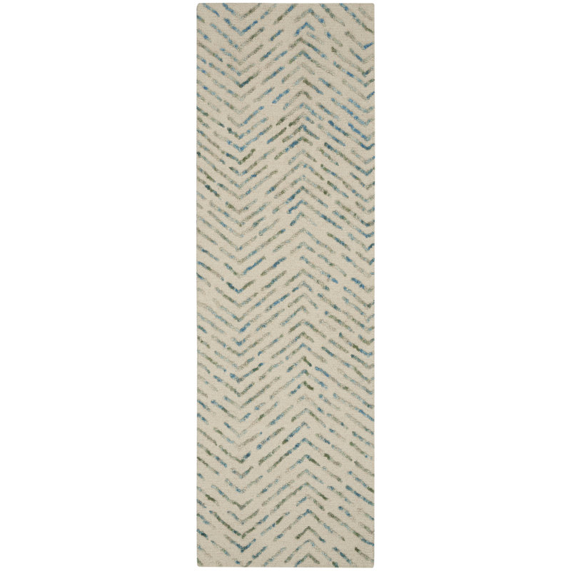 Tulia Chevron Hand Woven Area Rug, Runner 69 x 229cm