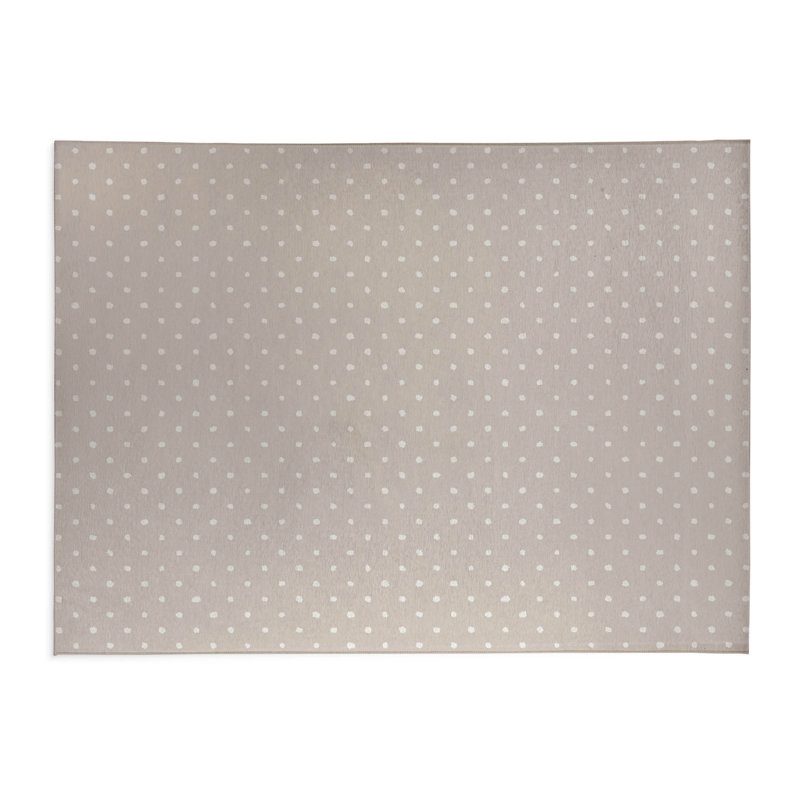 Tapis de cuisine léger antidérapant Leo, Rectangle 5 pi x 7 pi, Taupe