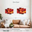 "Flower Fiery Calla Lilies", ensemble de 4 reproductions sur toile par Annie S-93059974