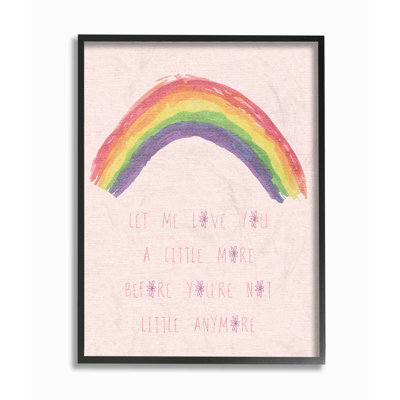 Art sur toile, « Love You a little more rose Rainbow »