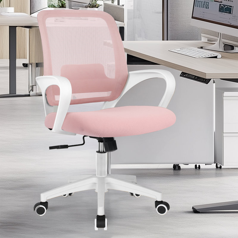 Chaise de bureau ergonomique Nectara, Rose