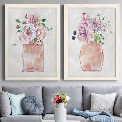 «Fragrance Of Summer I», ensemble de 2 peintures sur toile encadrées